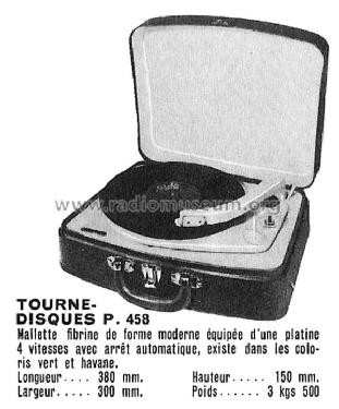 Tourne-disques P.458; Mélovox Itax, (ID = 2092060) R-Player