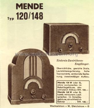 120G ; Mende - Radio H. (ID = 1391154) Radio