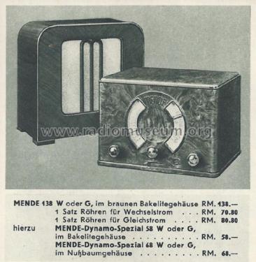 138G; Mende - Radio H. (ID = 1570390) Radio