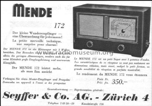 MS172-W ; Mende - Radio H. (ID = 804248) Radio