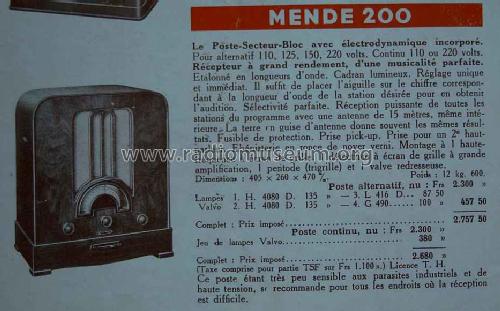 200WL; Mende - Radio H. (ID = 1667818) Radio