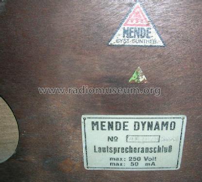 Dynamo DG; Mende - Radio H. (ID = 391752) Parleur