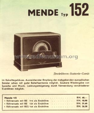 E152; Mende - Radio H. (ID = 1390152) Radio