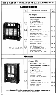 M156 ; Mende - Radio H. (ID = 1580182) Radio