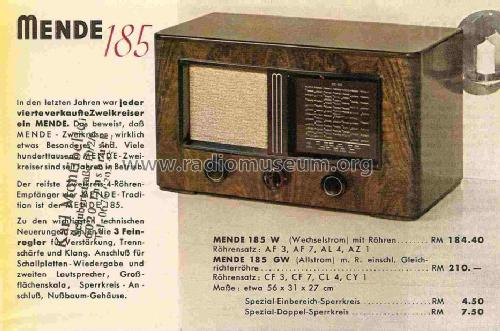 M185-GW ; Mende - Radio H. (ID = 697475) Radio