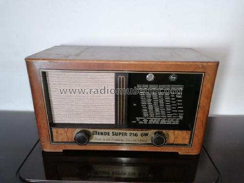 Super MS216GW ; Mende - Radio H. (ID = 2789232) Radio