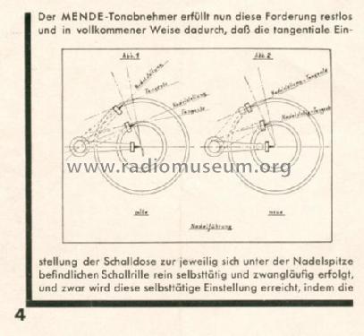 Tonabnehmer ED30; Mende - Radio H. (ID = 776571) Microfono/PU