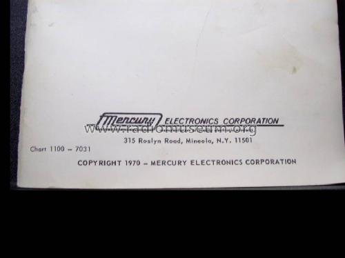 Tube Tester 1100B; Mercury Electronics (ID = 2131144) Ausrüstung