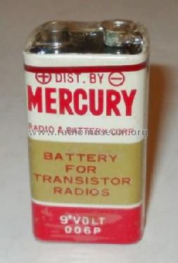 Battery for Transistor Radios - 9 Volt 006P; Mercury Radio & (ID = 1758821) Power-S