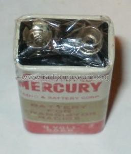 Battery for Transistor Radios - 9 Volt 006P; Mercury Radio & (ID = 1758822) Strom-V