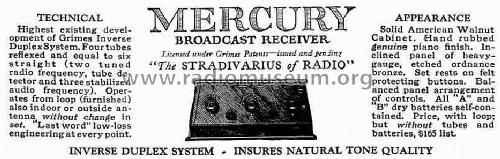 Mercury Broadcast Receiver, Grimes Inverse Duplex System; Mercury Radio (ID = 1102039) Radio