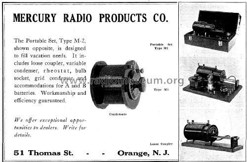 Portable Set Type M2; Mercury Radio (ID = 1239928) Radio