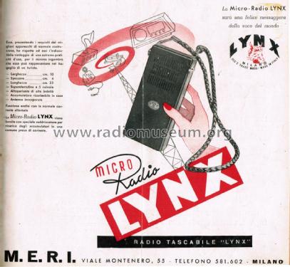 Micro Radio Lynx; Meri Radio M.E.R.I. (ID = 2542917) Radio