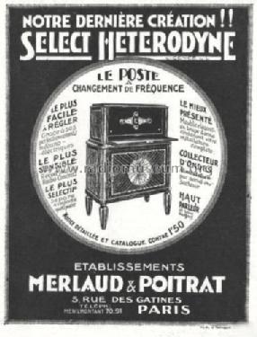 Select Heterodyne ; Merlaud & Poitrat; (ID = 701978) Radio