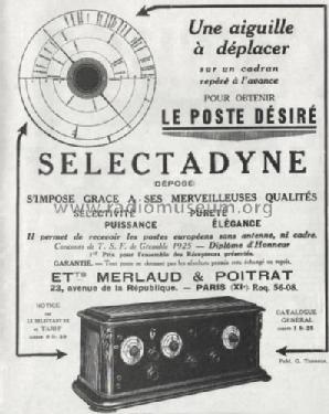 Selectadyne Table model; Merlaud & Poitrat; (ID = 701992) Radio