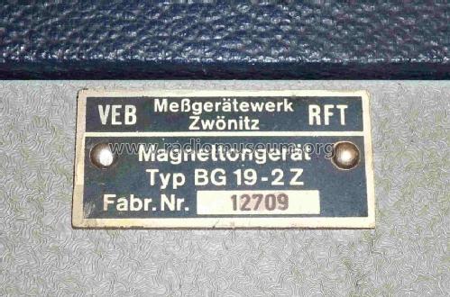 Magnettongerät BG19-2Z; Messgerätewerk (ID = 664932) Reg-Riprod