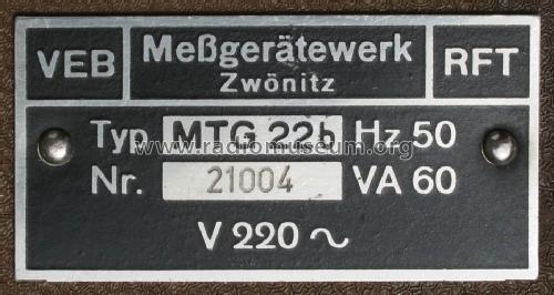 MTG22b; Messgerätewerk (ID = 647421) Ton-Bild