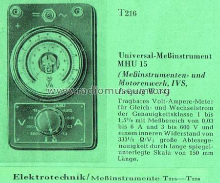 Universalinstrument MHU15; Messinstrumenten- (ID = 2511252) Equipment