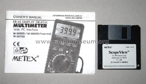 Digital Multimeter M-3870D Equipment Metex Corporation, |Radiomuseum.org