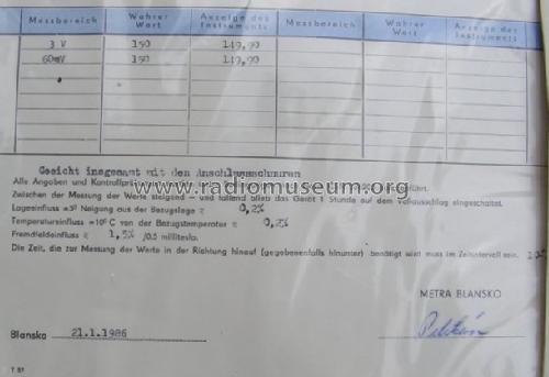 Voltmeter ML 20; Metra Blansko; (ID = 1661553) Equipment