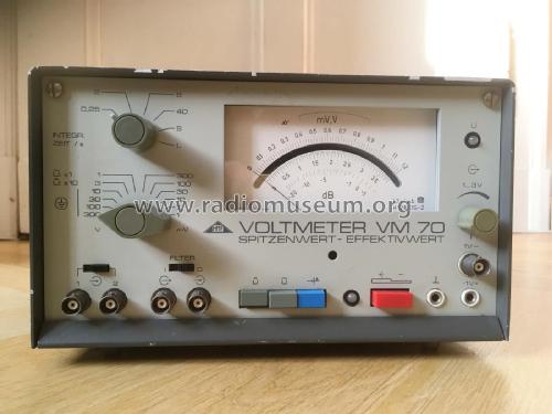 Voltmeter VM70; Metra Mess- und (ID = 2322917) Equipment