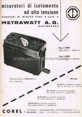 Hochspannungs-Isolationsmesser J2500; Metrawatt, BBC Goerz (ID = 3101879) Equipment