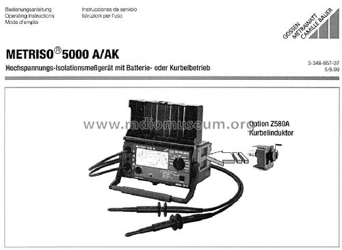 Metriso 5000 A/AK; Metrawatt, BBC Goerz (ID = 1302908) Equipment