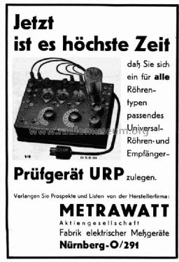 Prüfgerät URP; Metrawatt, BBC Goerz (ID = 961274) Equipment