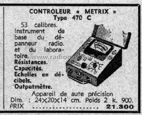 Contrôleurs Universels 470C; Metrix, Compagnie (ID = 531749) Equipment