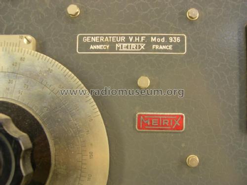 Generateur VHF 936; Metrix, Compagnie (ID = 1832367) Equipment