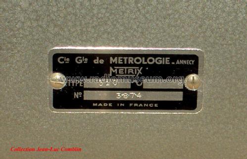 Lampemètre 310-D; Metrix, Compagnie (ID = 601867) Equipment