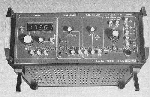 Meßsender AM-FM-Stereo GX 933; Metrix, Compagnie (ID = 451152) Equipment