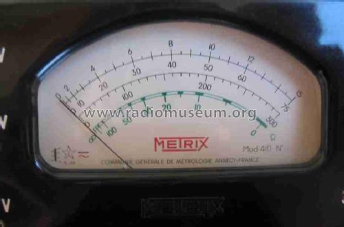 Multimeter 410; Metrix, Compagnie (ID = 307226) Equipment