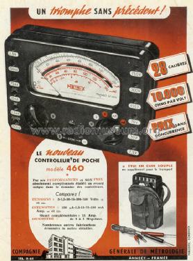 Multimeter 460B; Metrix, Compagnie (ID = 424837) Equipment