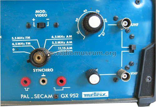 PAL SECAM pattern generator GX952; Metrix, Compagnie (ID = 677069) Equipment