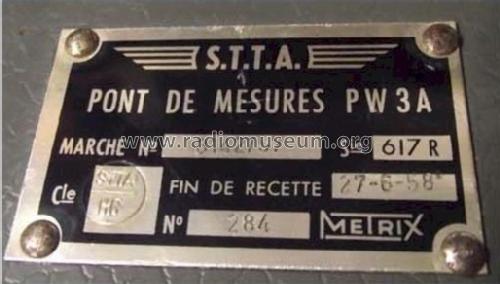 Pont de Mesures - RCL-Bridge PW3A; Metrix, Compagnie (ID = 1587638) Equipment