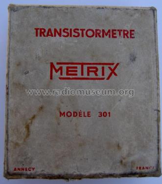 Transistormètre 301; Metrix, Compagnie (ID = 410292) Equipment