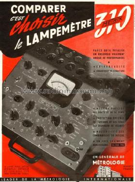 Lampemètre 310; Metrix, Compagnie (ID = 479544) Equipment