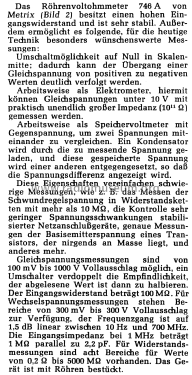 Vacuum Tube Voltmeter 746A; Metrix, Compagnie (ID = 2551135) Equipment
