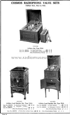 Cosmos Radiophone 4-Valve Loud Speaker Set Type VS.3; Metropolitan-Vickers (ID = 1844872) Radio