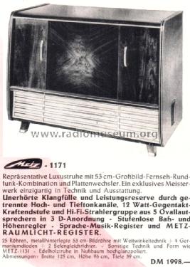 1171; Metz Transformatoren (ID = 1593079) TV Radio