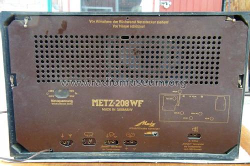 208WF; Metz Transformatoren (ID = 905590) Radio