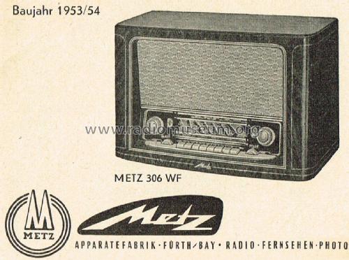 306WF; Metz Transformatoren (ID = 2122134) Radio