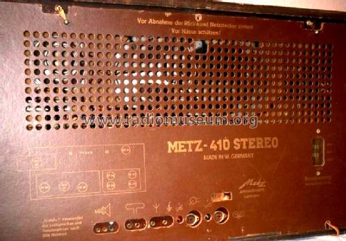 410 Stereo; Metz Transformatoren (ID = 44974) Radio