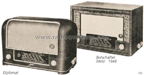 Diplomat MS/W66; Metz Transformatoren (ID = 708212) Radio