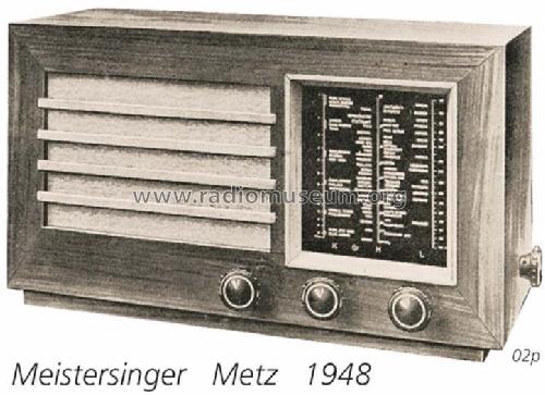 Meistersinger W; Metz Transformatoren (ID = 521) Radio