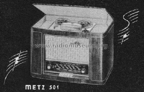 Tonbandtruhe 501; Metz Transformatoren (ID = 21480) Radio