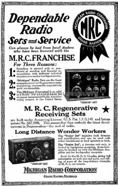 MRC 3 Junior 1 tube; Michigan Radio Corp. (ID = 990352) Radio