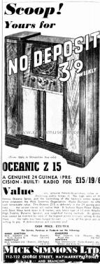 Oceanic Z15; Mick Simmons Ltd. (ID = 2929887) Radio