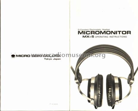 Electrostatic Headphones MX-5; Micro Seiki Tokyo (ID = 1923236) Lautspr.-K